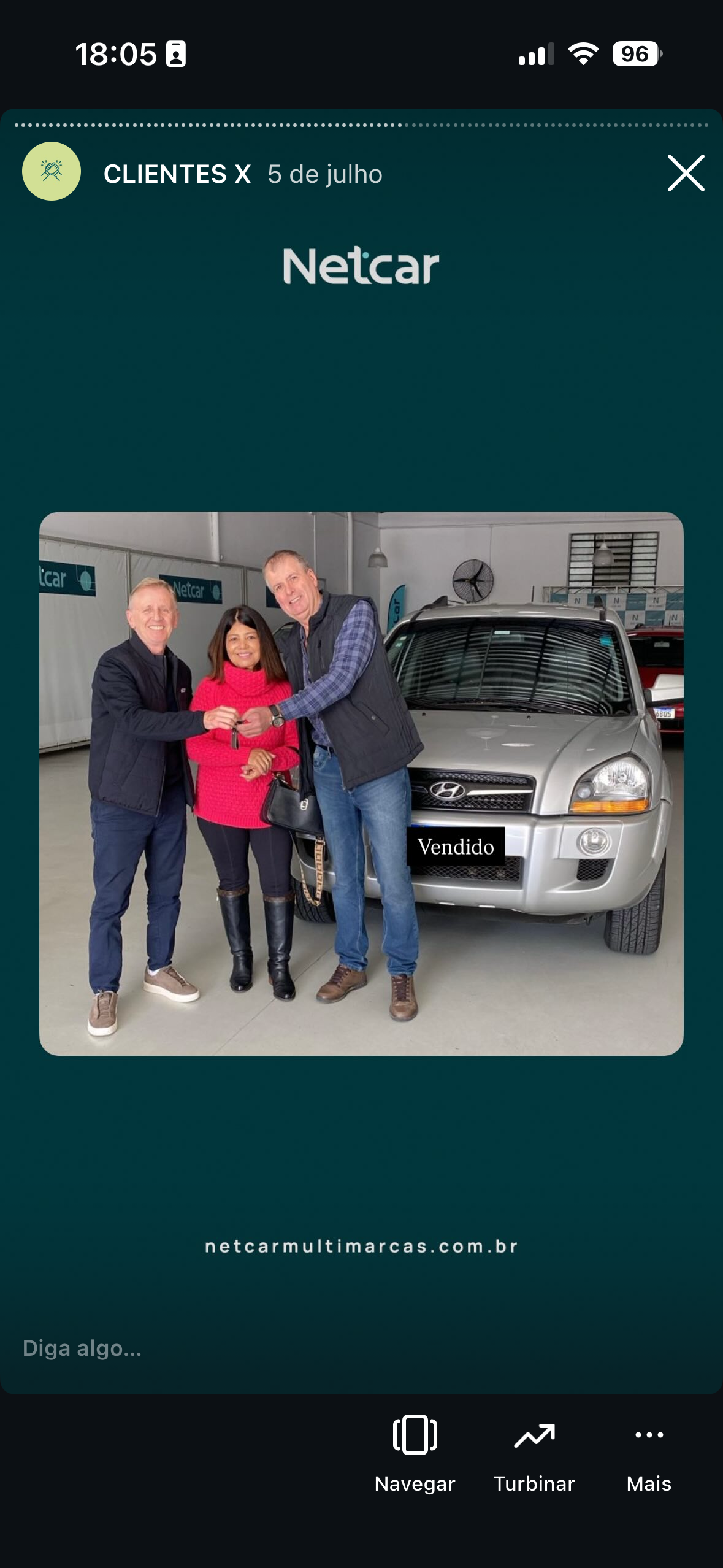 Entrega de carro na Netcar em Esteio — Registro de entrega em 21/08/2025