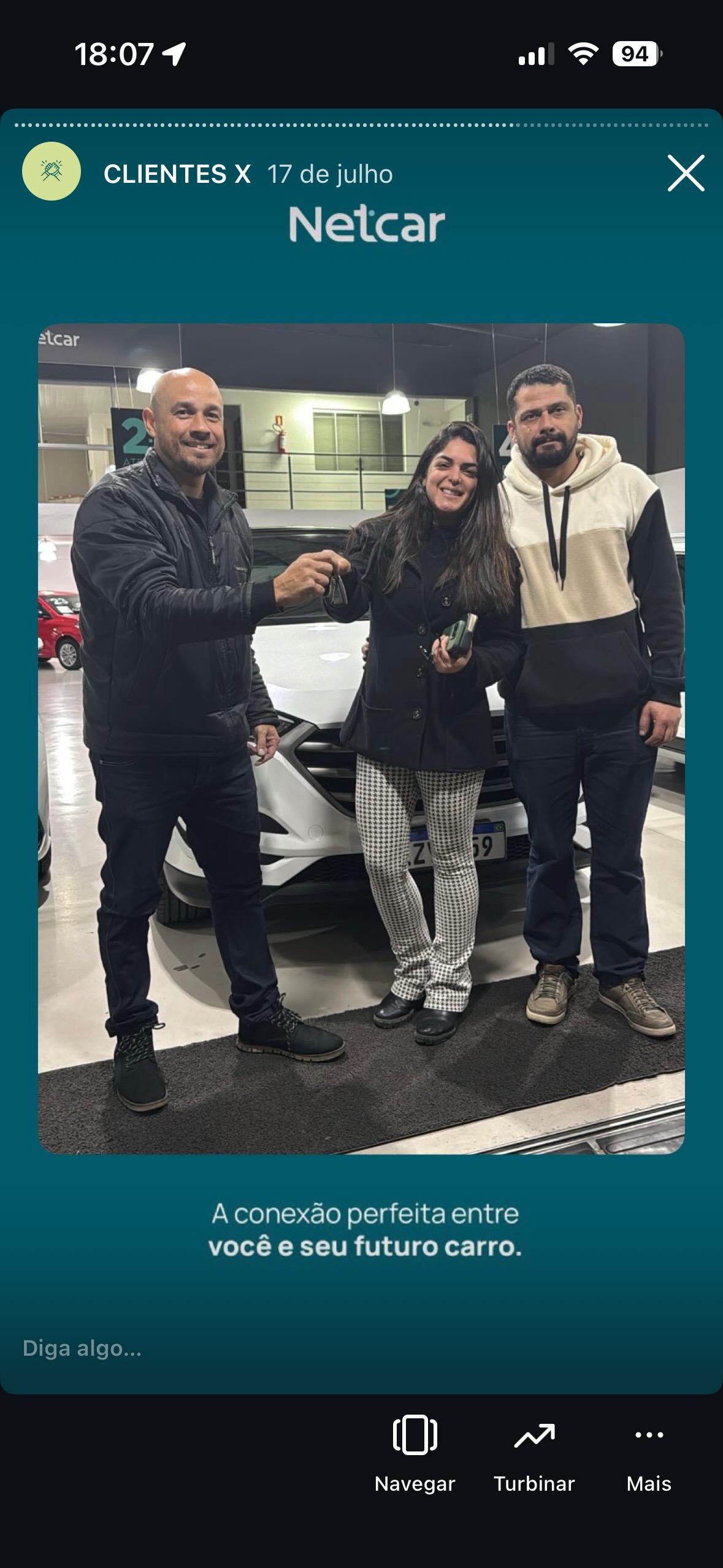 Entrega de carro na Netcar em Esteio — Registro de entrega em 22/08/2025