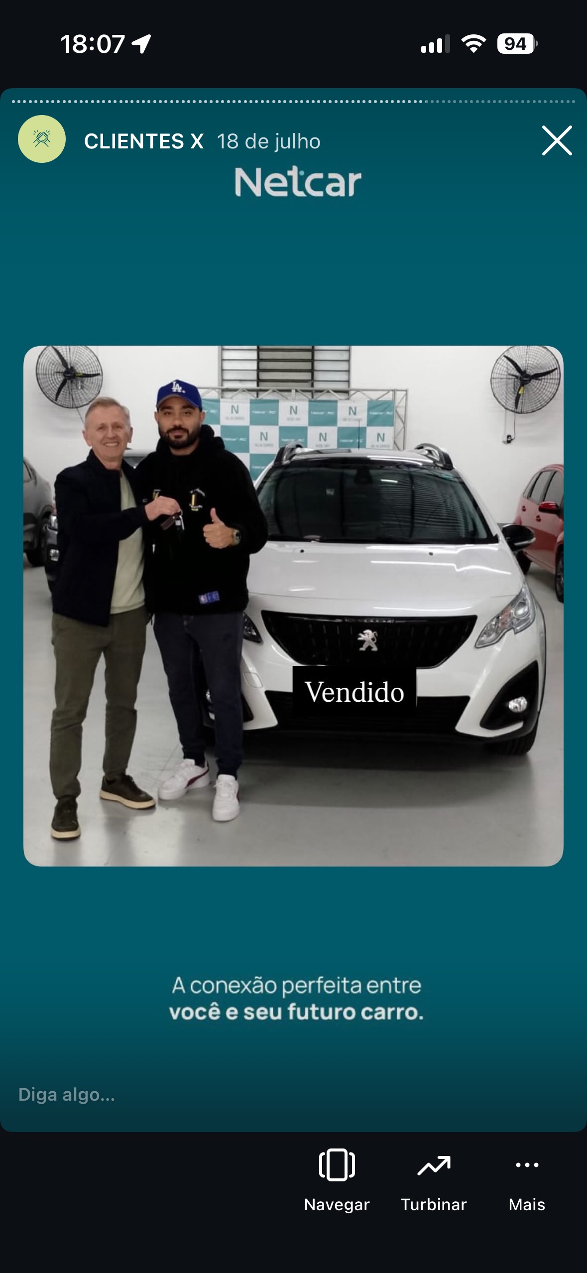 Entrega de carro na Netcar em Esteio — Registro de entrega em 22/08/2025