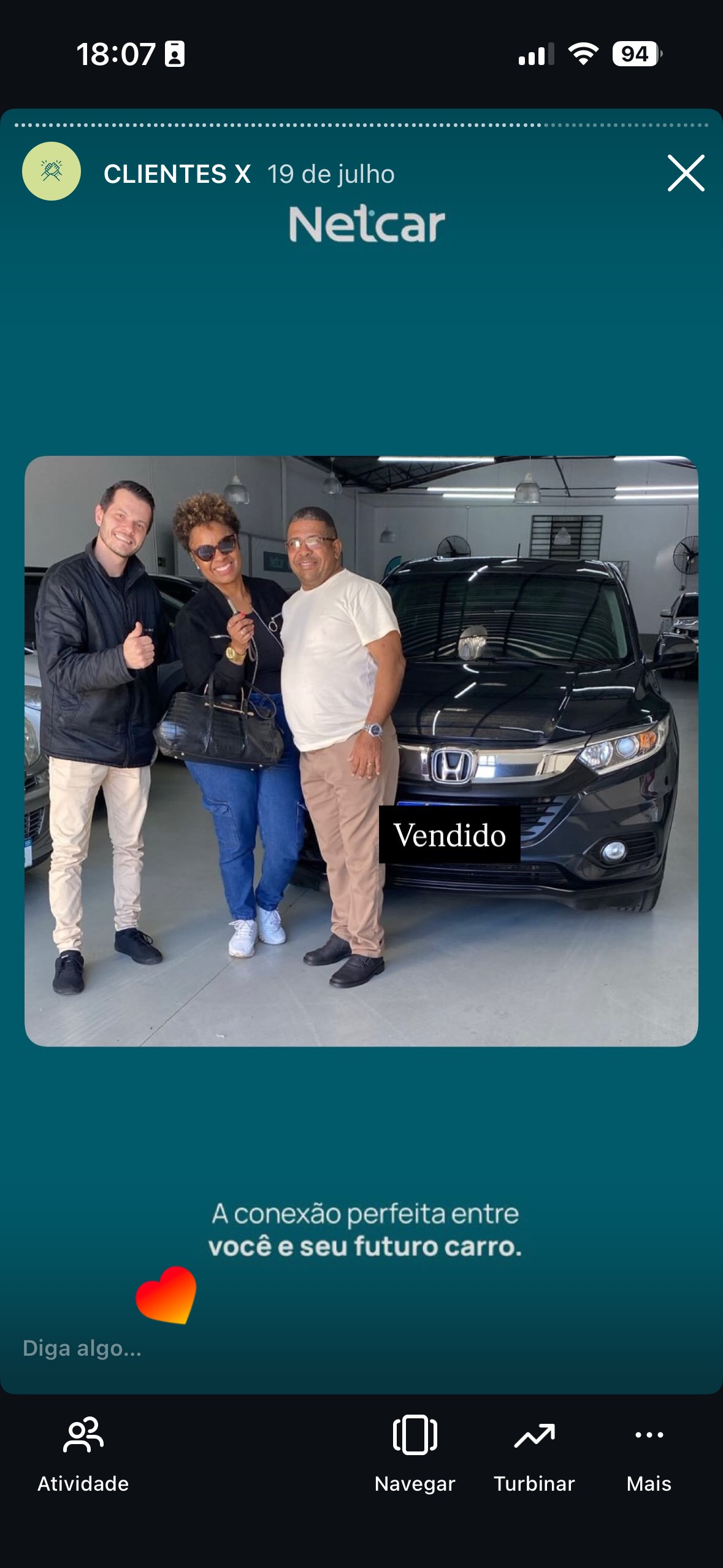 Entrega de carro na Netcar em Esteio — Registro de entrega em 22/08/2025