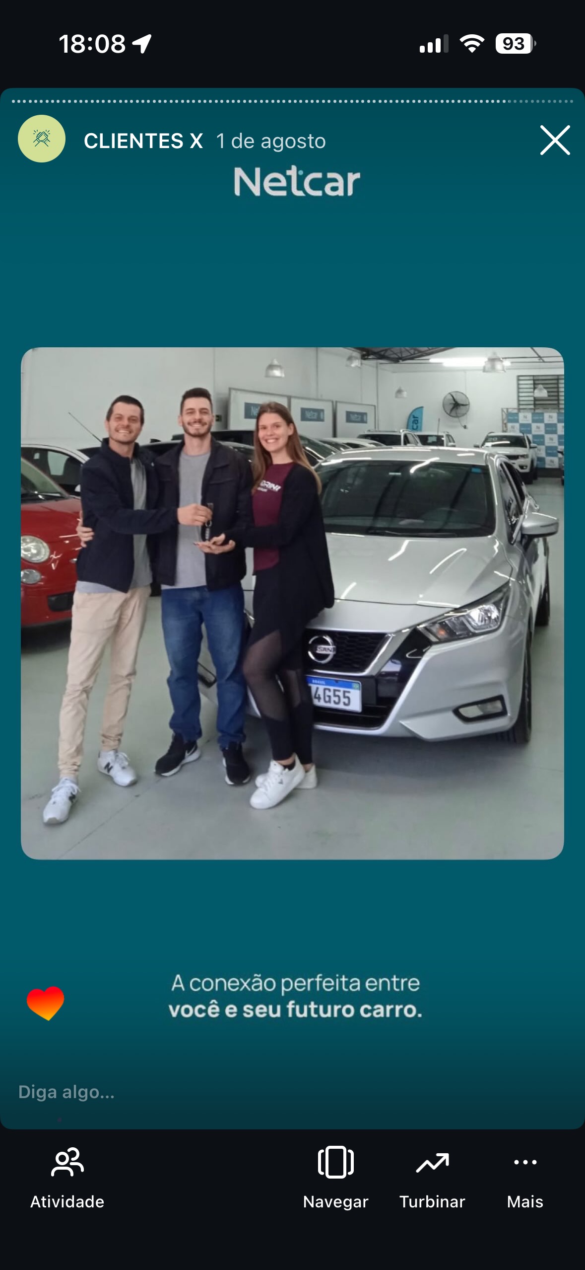 Entrega de carro na Netcar em Esteio — Registro de entrega em 22/08/2025