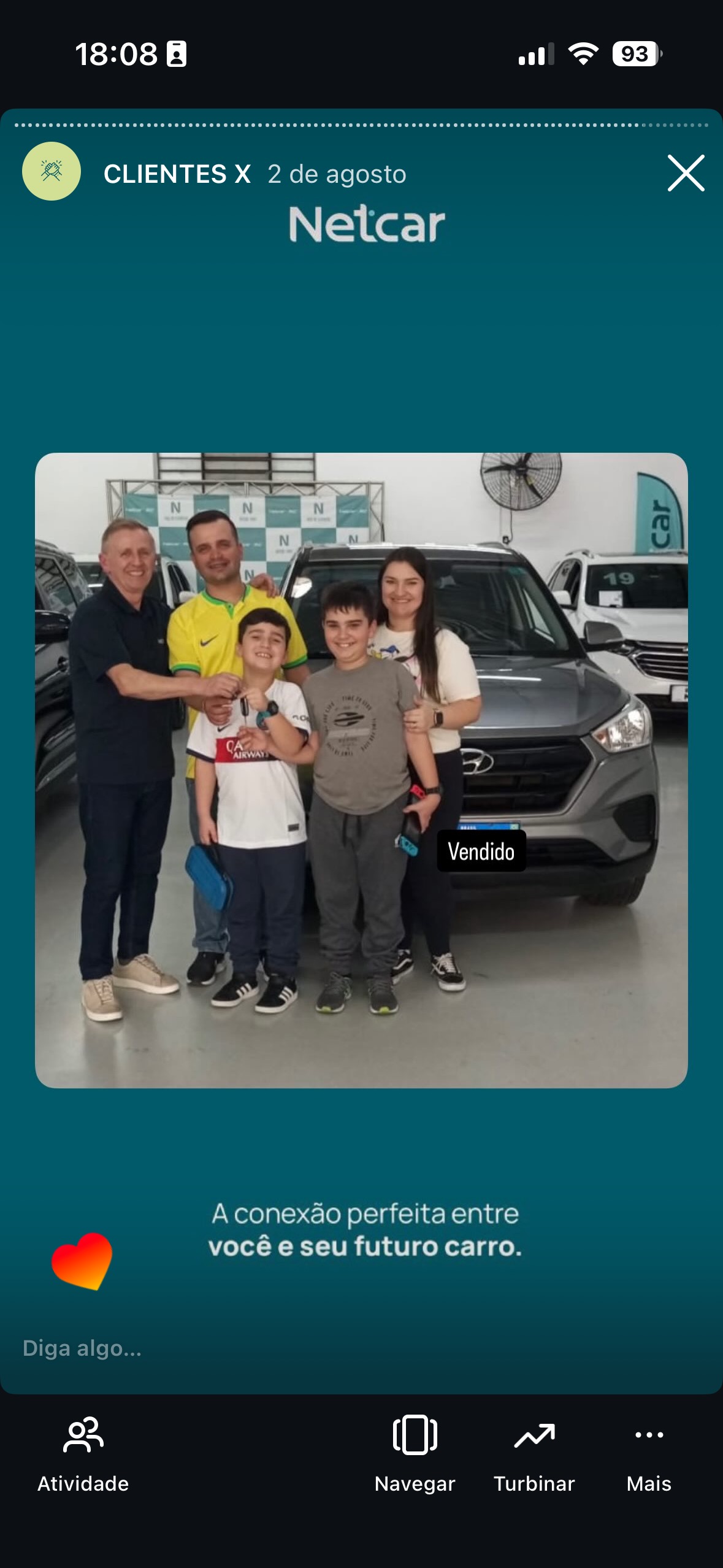 Entrega de carro na Netcar em Esteio — Registro de entrega em 22/08/2025