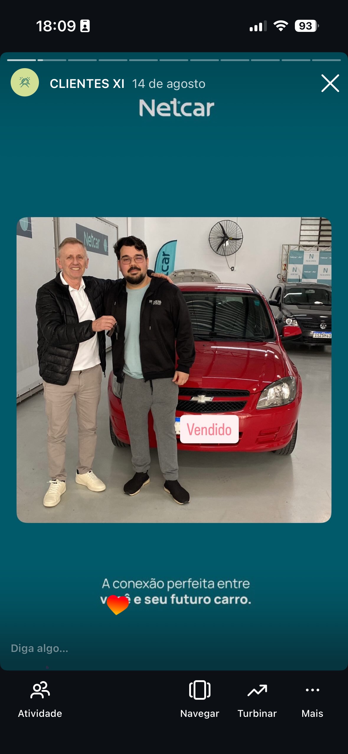 Entrega de carro na Netcar em Esteio — Registro de entrega em 22/08/2025