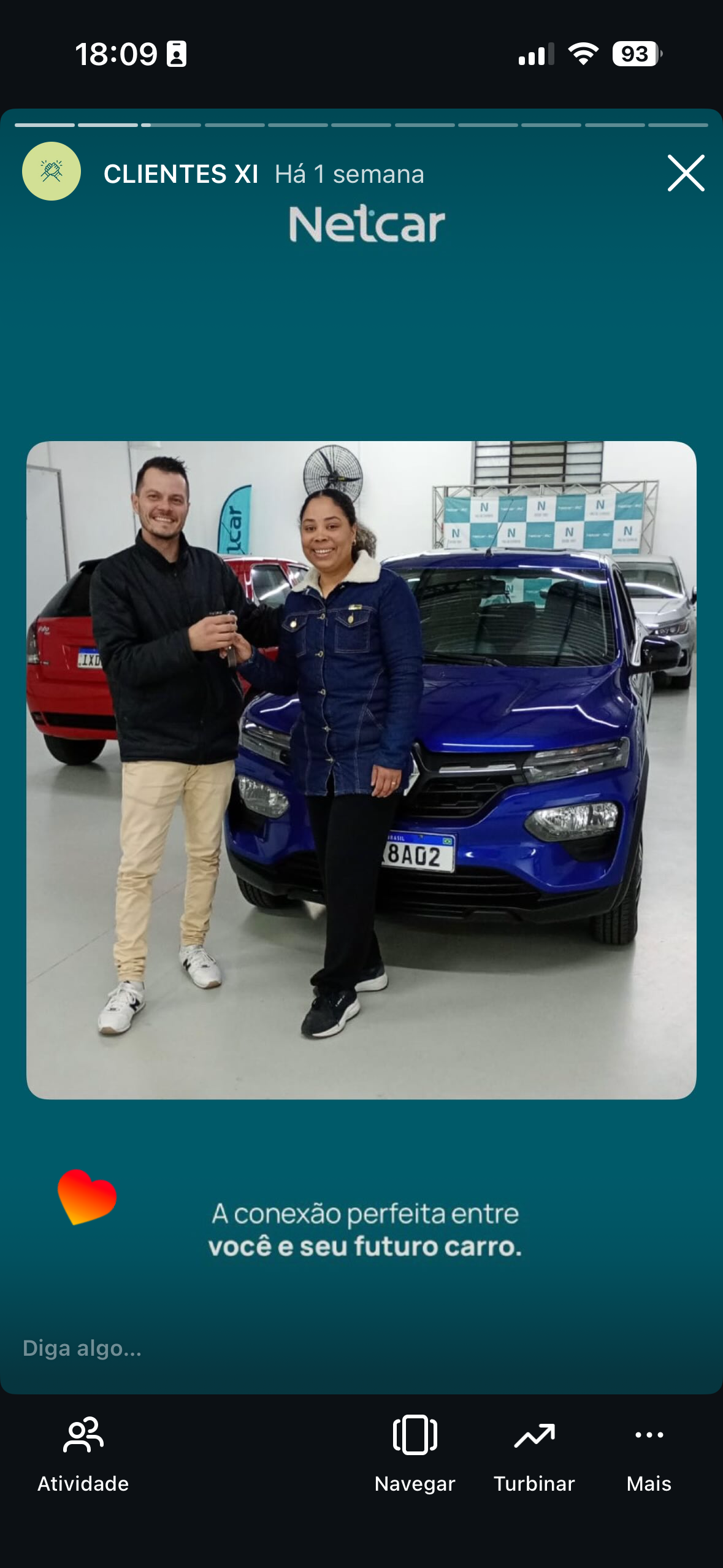 Entrega de carro na Netcar em Esteio — Registro de entrega em 21/08/2025