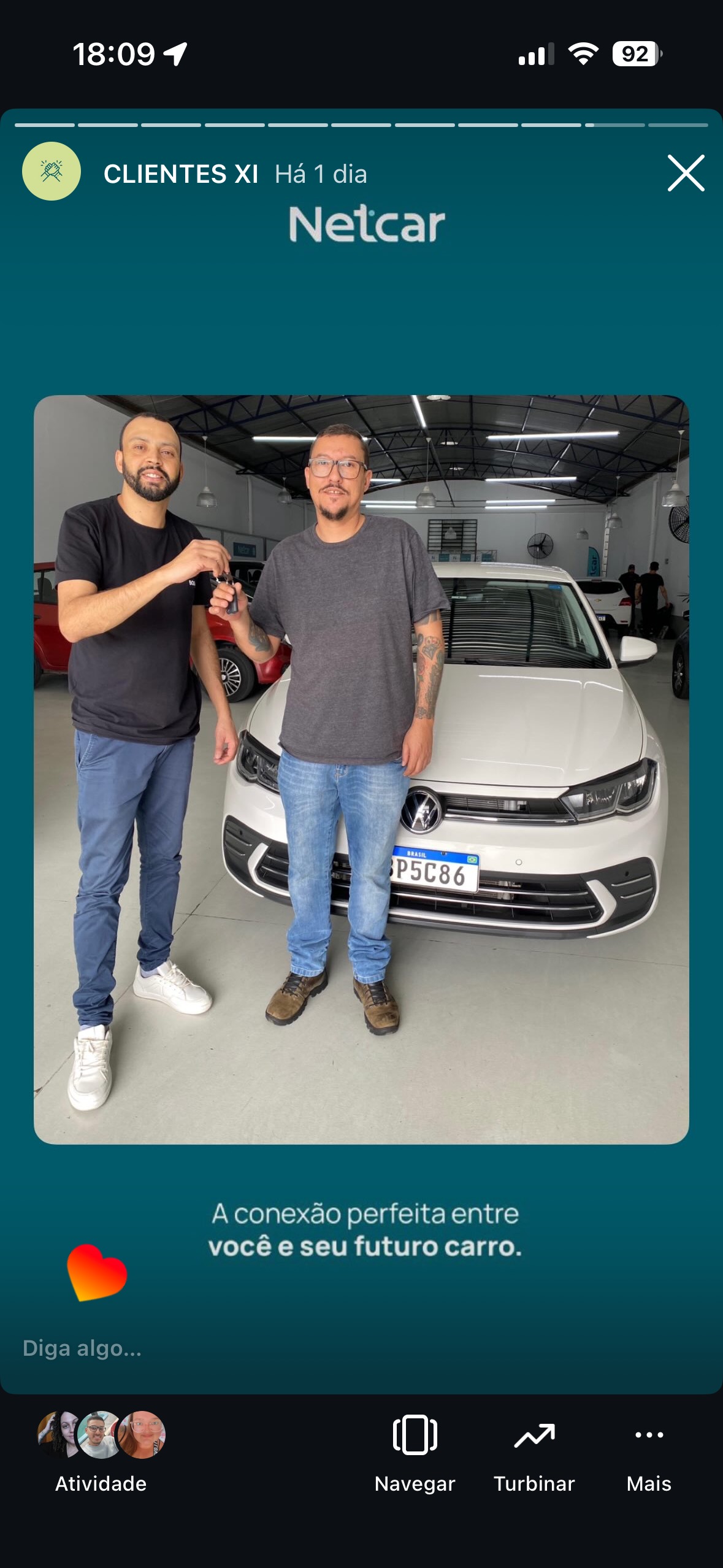 Entrega de carro na Netcar em Esteio — Registro de entrega em 22/08/2025